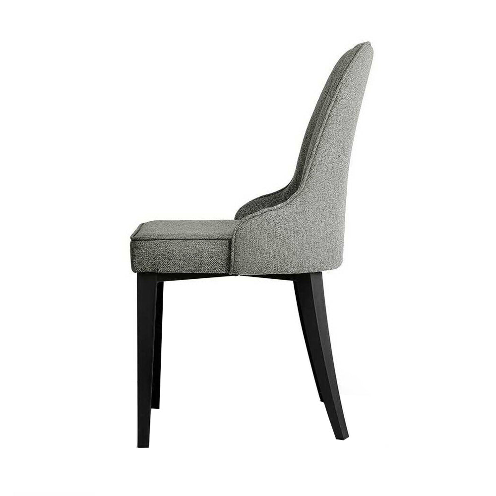 Artiss Set of 2 Fabric Dining Chairs - Grey