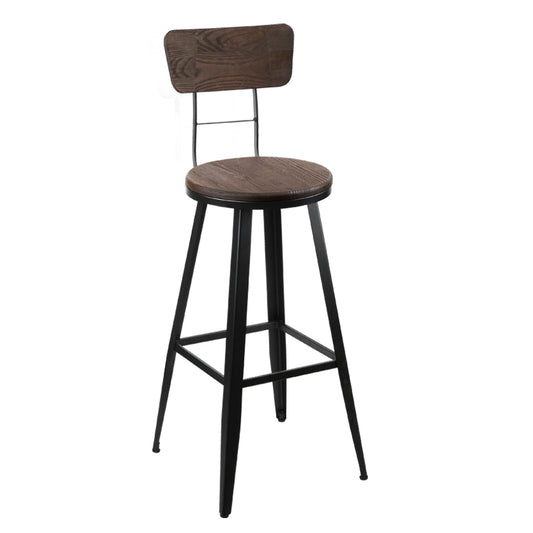 Artiss Industrial Style Swivel Bar Stool 76cm - Black