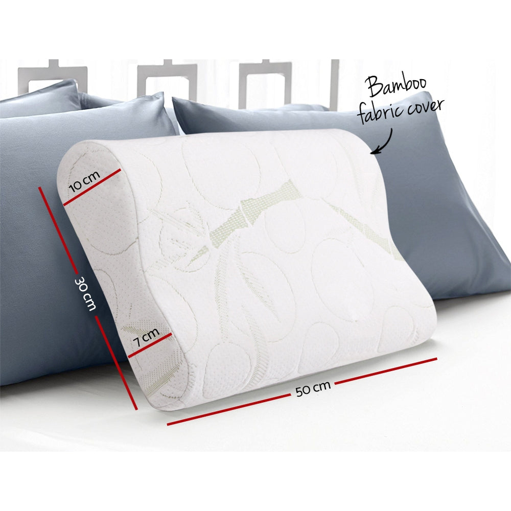 Giselle Bedding Set of 2 Bamboo Pillow with Memory Foam