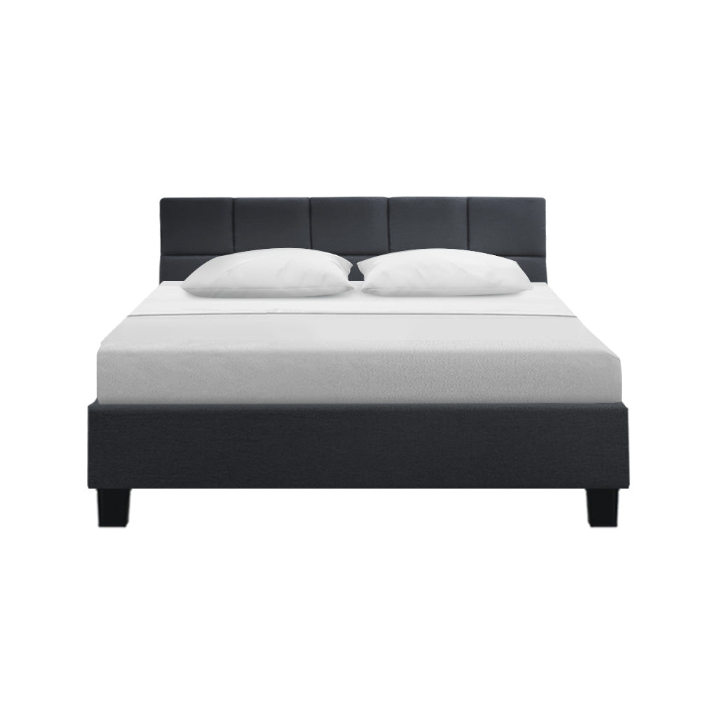 Artiss Tino Bed Frame Queen Size Charcoal Fabric