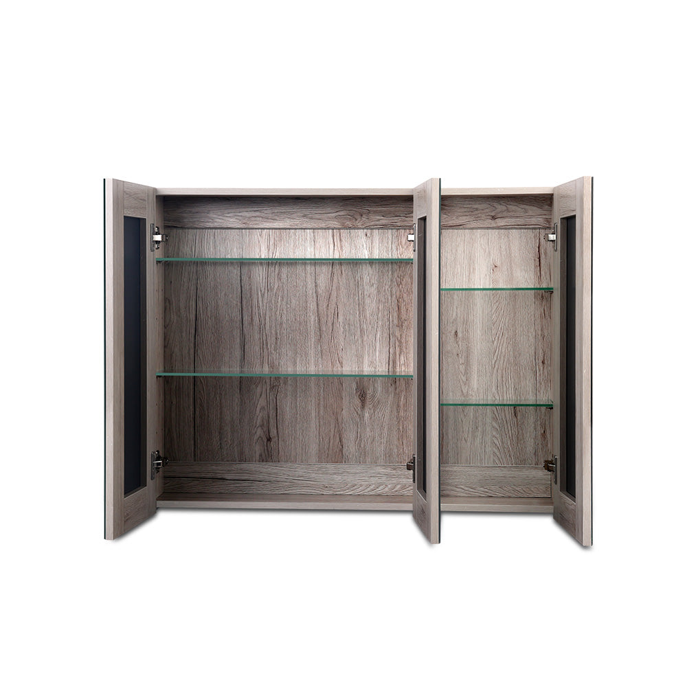 Cefito Bathroom Mirror Cabinet 900mm x720mm - Natural