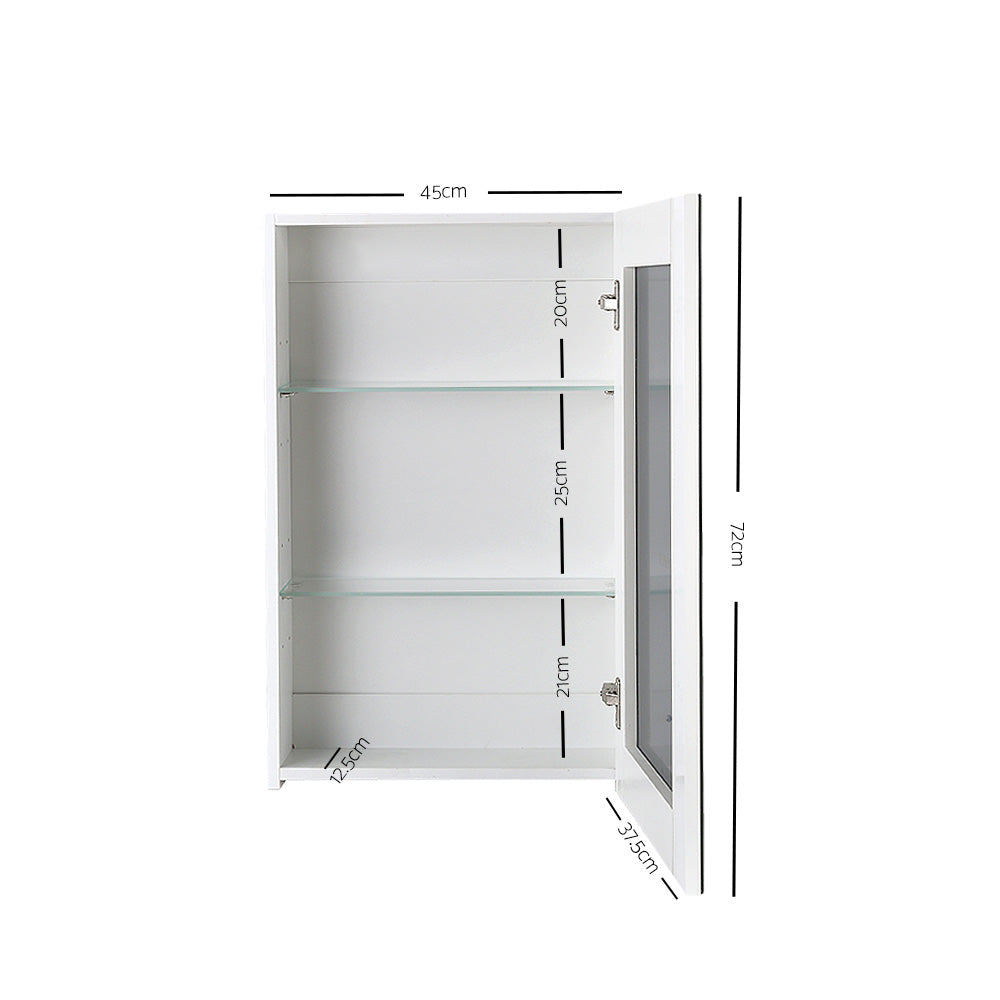 Cefito Bathroom Vanity Mirror with Storage Cavinet - White