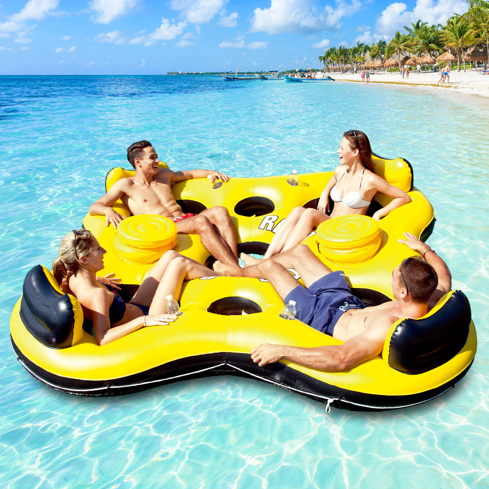 Bestway Inflatable Floating Float Floats Island Pool Raft Water Fun 4-person