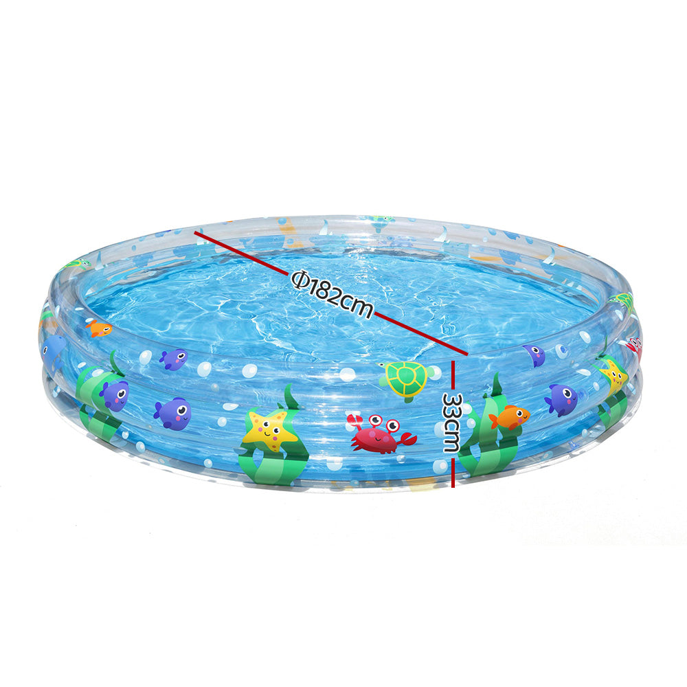 Bestway Swimming Pool Above Ground Kids Play Pools Inflatable Family Round Clear