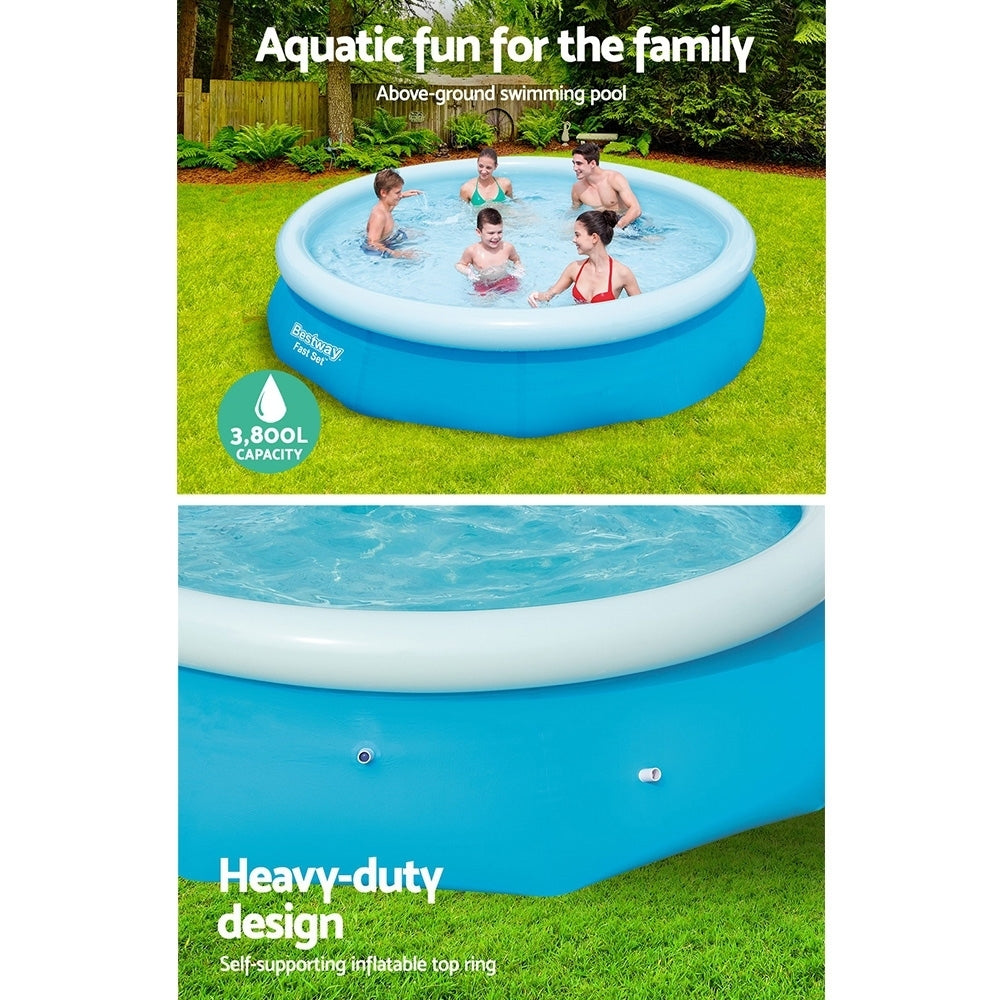 Bestway Above Ground Swimming Pool 305x76cm Fast Set Pool Family