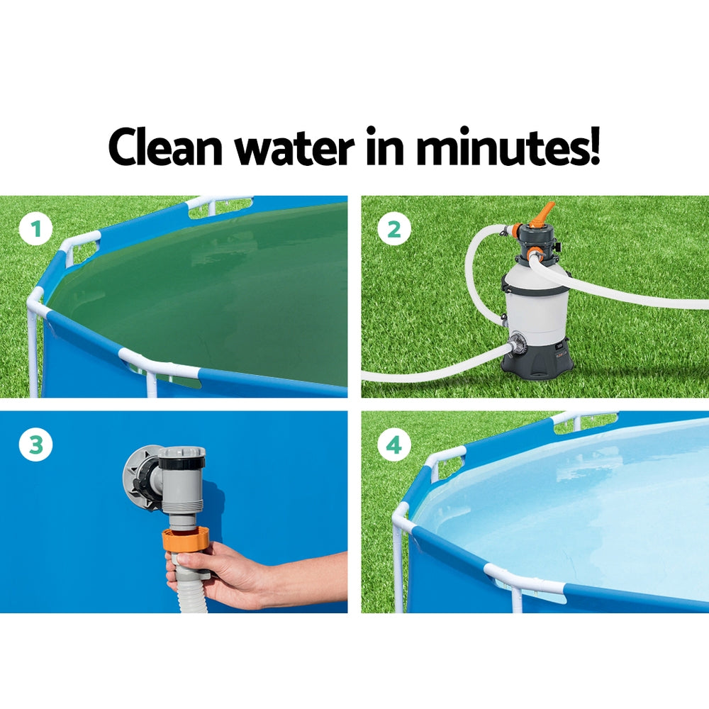 Bestway 530GPH Flowclear™ Sand Filter Swimming Above Ground Pool Cleaning Pump