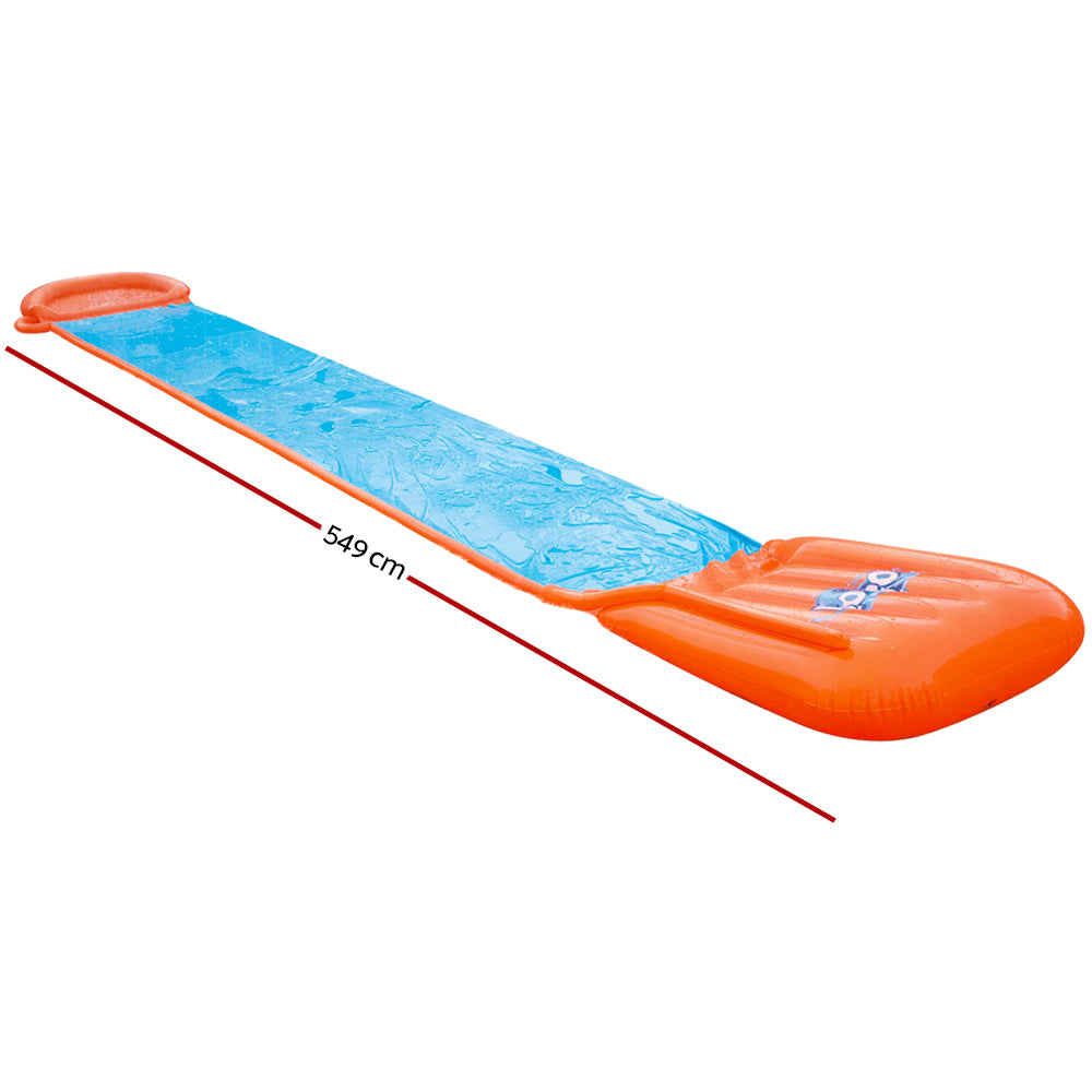 Bestway Inflatable Water Slip And Slide Single Kids Splash Toy Outdoor 5.49M