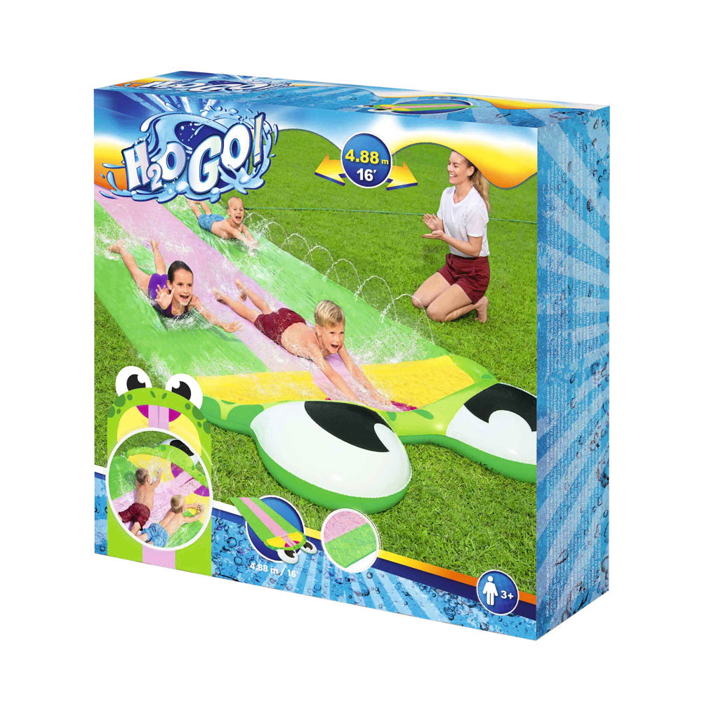 Bestway Triple Water Slip And Slide Kids Inflatable Splash Toy Outdoor 4.88M