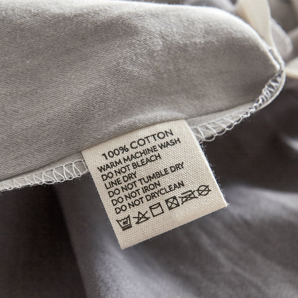 Cosy Club Washed Cotton Sheet Set Single Grey