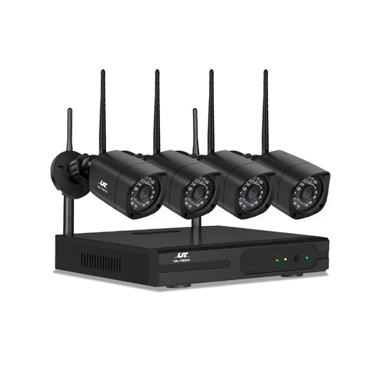 UL-TECH 1080P 4CH NVR Wireless 4 Security Cameras Set