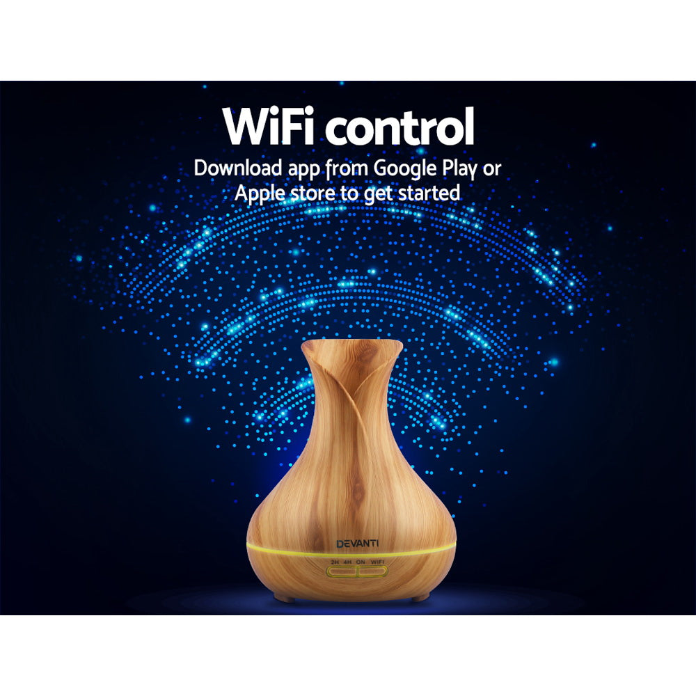 Devanti Aroma Diffuser Aromatherapy Humidifier Essential Oil Wi-Fi