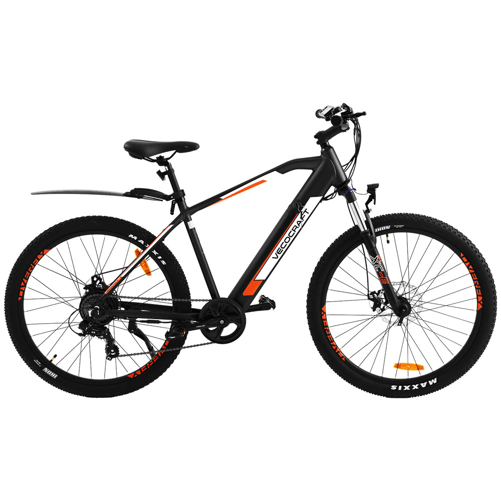 VECOCRAFT 27.5" Electric Bike eBike e-Bike City Mountain Bicycle eMTB Black