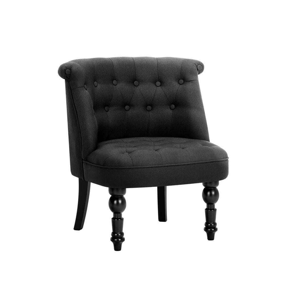 Artiss Fabric Occasional Accent Chair - Black