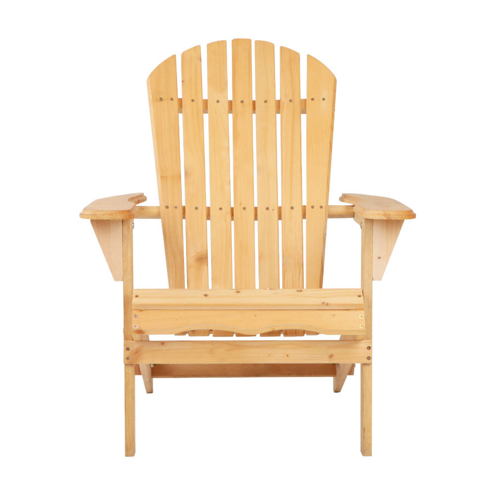 Gardeon Outdoor Chairs Furniture Beach Chair Lounge Wooden Adirondack Garden Patio