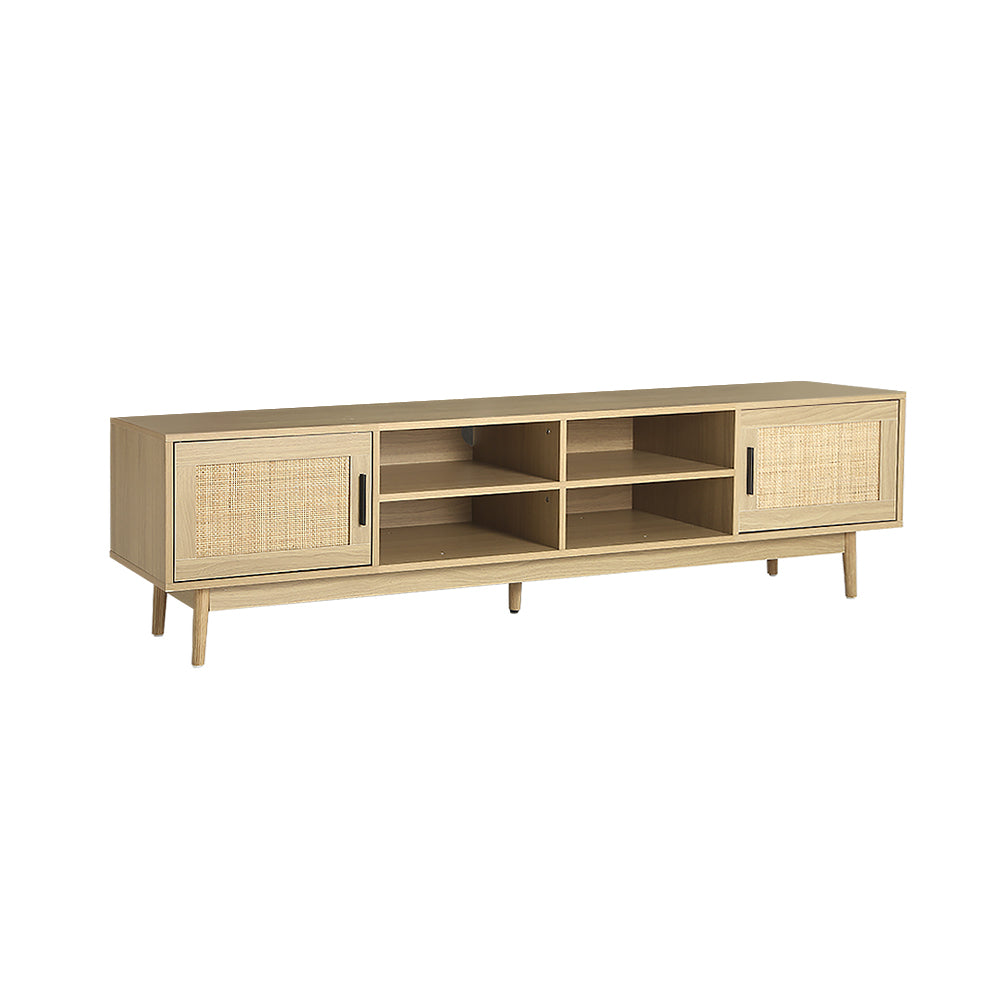 Artiss TV Cabinet Entertainment Unit Storage Cabinets Rattan Wooden 180CM