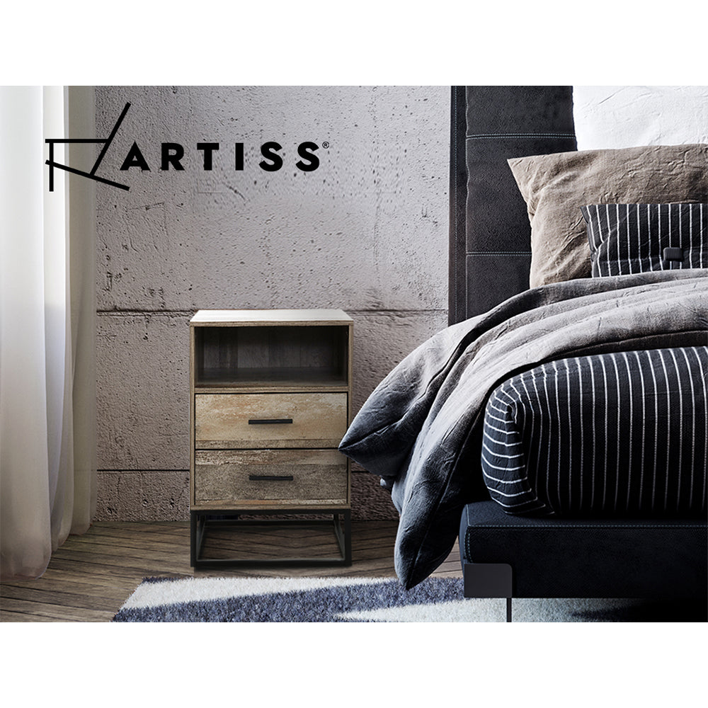 Artiss Bedside Tables Drawers Side Table Nightstand Storage Cabinet Unit Wood