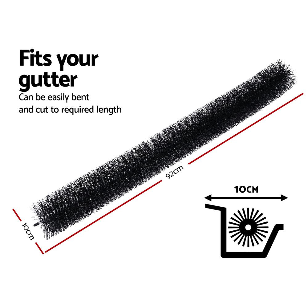 18 Pcs Gutter Brush Guard 100mm X 16.5m Length Leaf Twigs Filter Home Garden