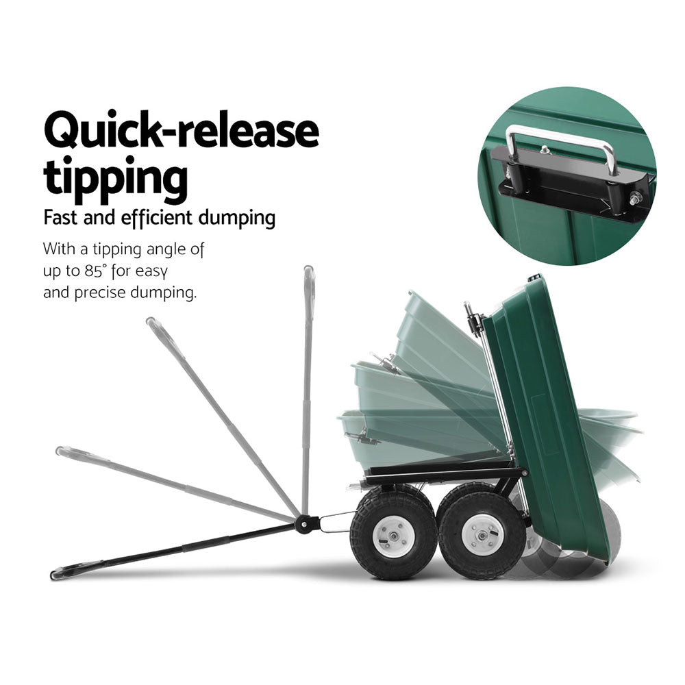 Gardeon 75L Garden Dump Cart - Green