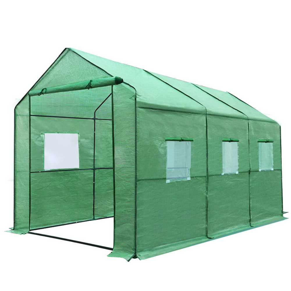 Greenfinger Greenhouse Garden Shed Green House 3.5X2X2M Greenhouses Storage Lawn