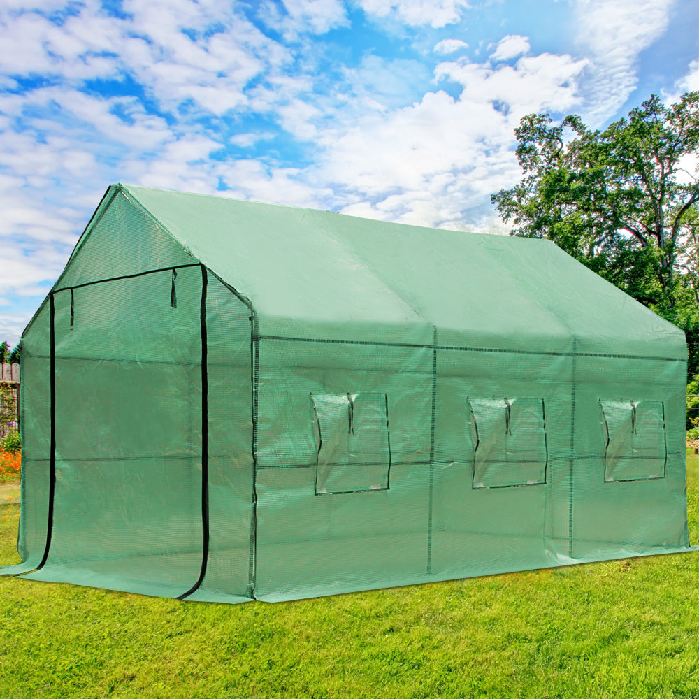 Greenfinger Greenhouse Garden Shed Green House 3.5X2X2M Greenhouses Storage Lawn