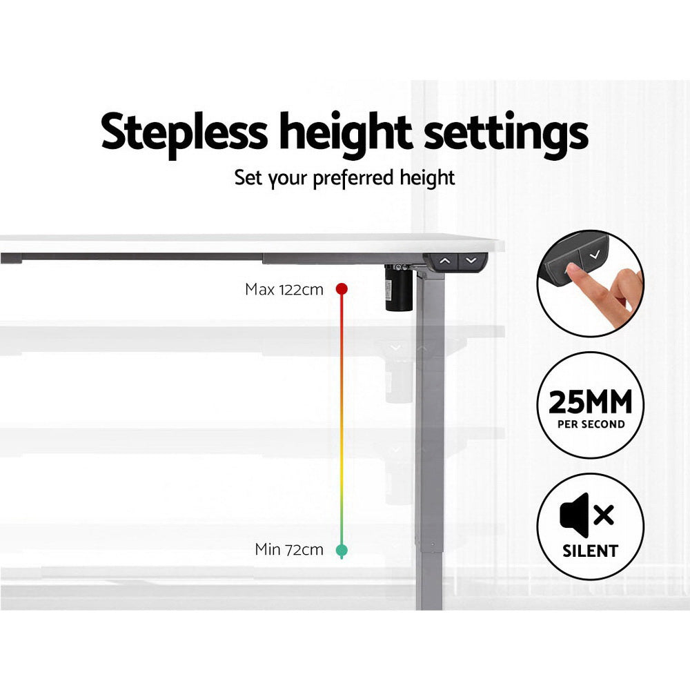 Artiss Standing Desk Height Adjustable Motorised Electric Sit Stand Computer Table 140cm