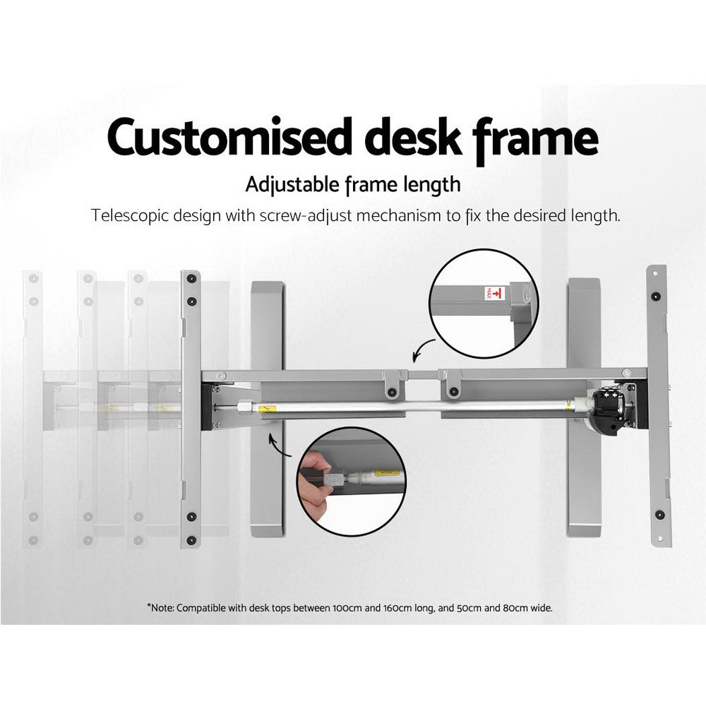 Artiss Standing Desk Height Adjustable Motorised Electric Sit Stand Computer Table 140cm