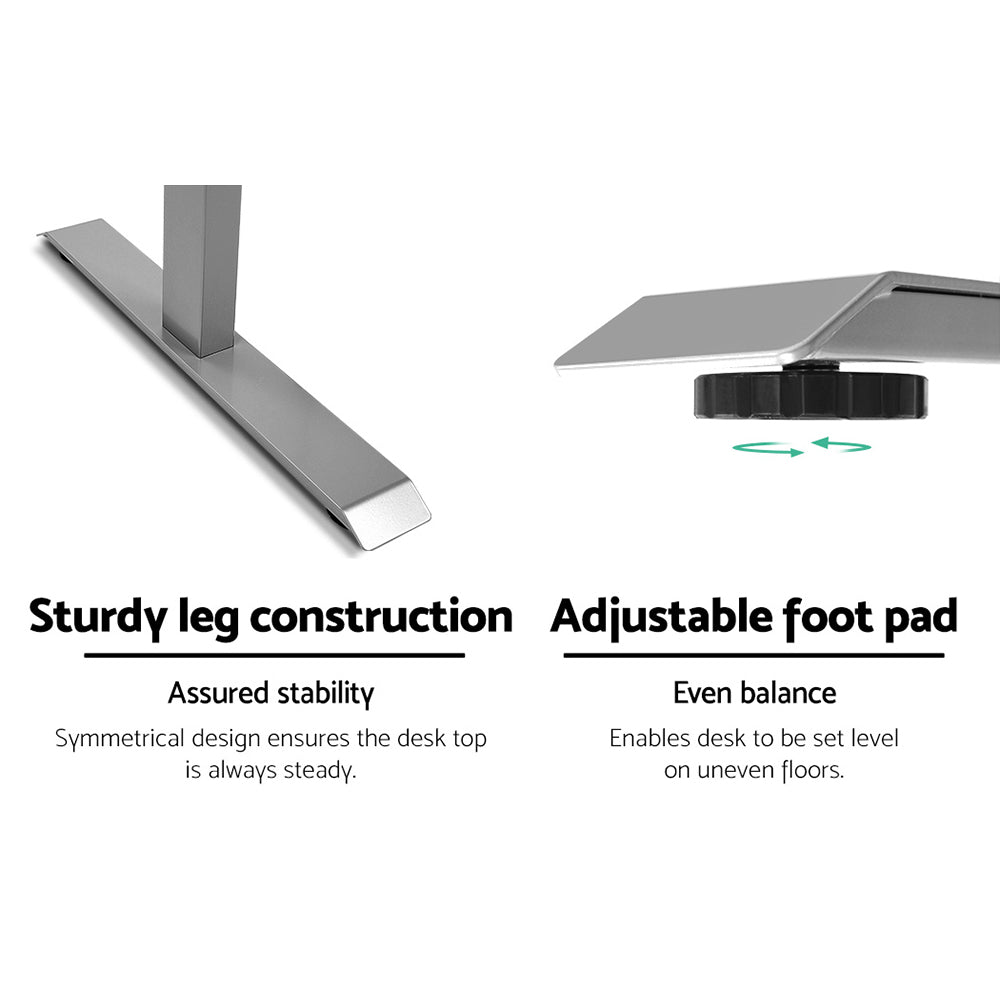 Artiss Sit Stand Standing Desk Motorised Electric Adjustable Laptop Computer Table Dual Motors 140cm