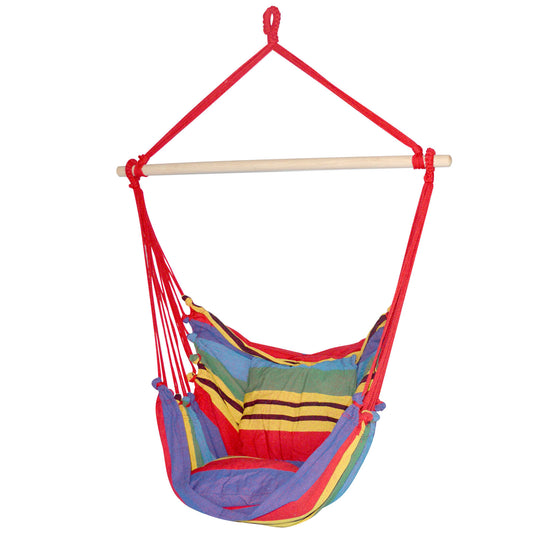 Gardeon Hammock Swing Chair with Cushion - Multi-colour