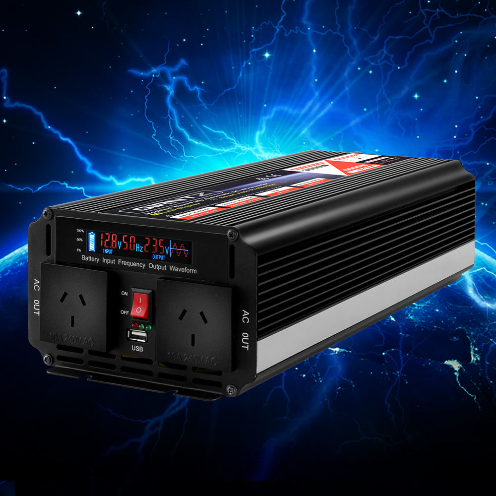 Giantz Power Inverter 2500W or 5000W Modified Sine Wave 12V-240V Camping Caravan