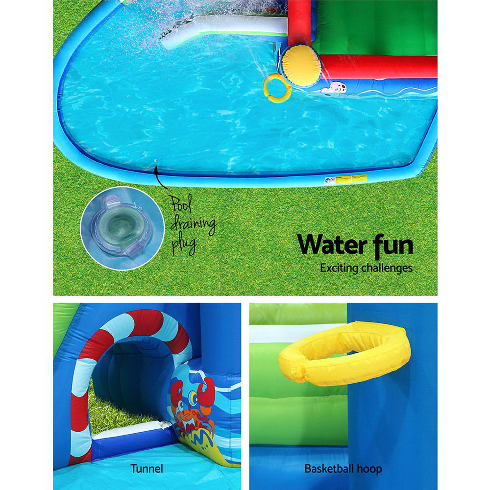 Happy Hop Inflatable Water Jumping Castle Bouncer Kid Toy Windsor Slide Splash