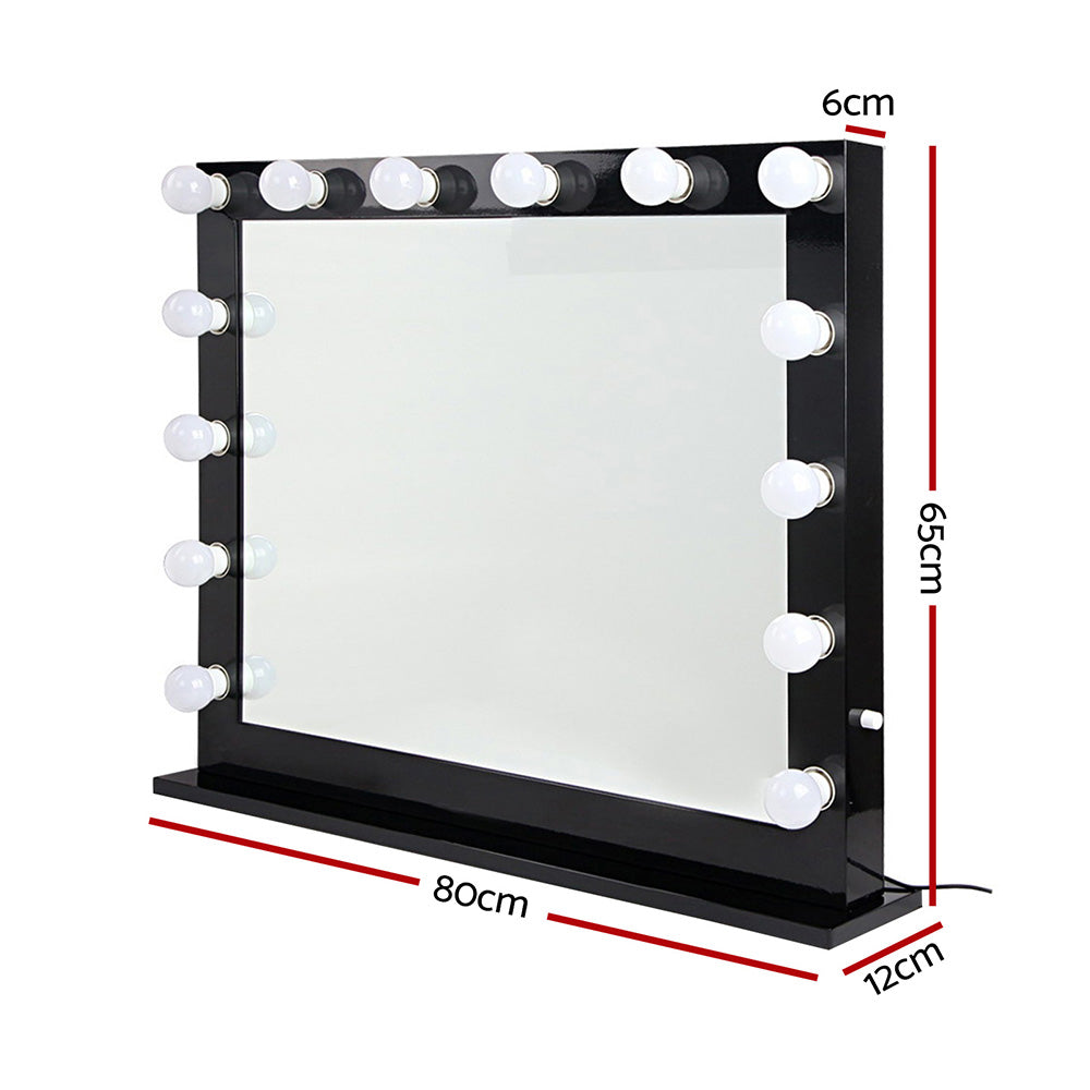 Embellir Make Up Mirror with LED Lights - Black