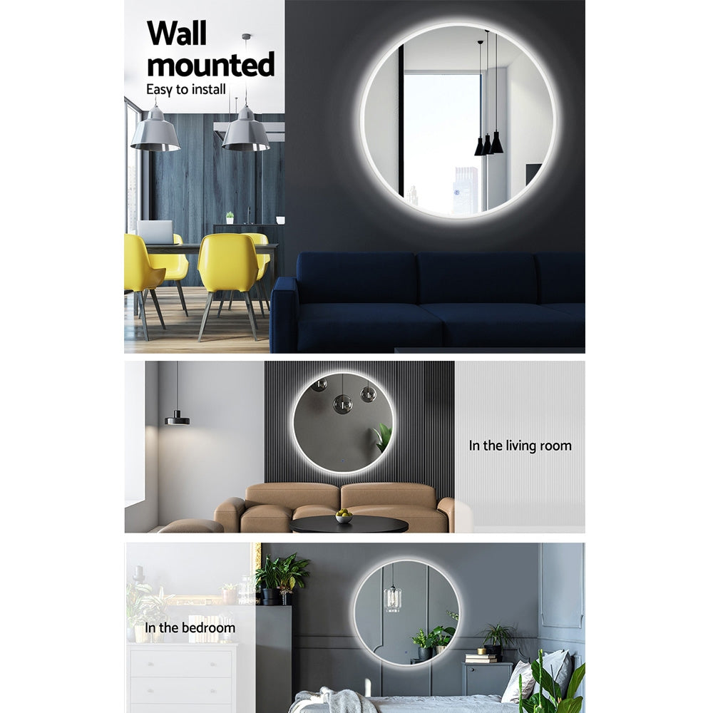 Embellir 60CM LED Wall Mirror Bathroom Light Decorative Round Large Mirrors