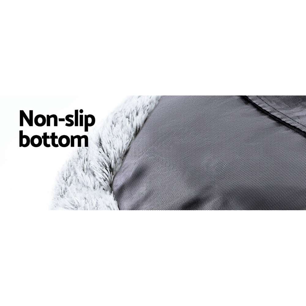 i.Pet Pet bed Dog Cat Calming Pet bed Extra Large 110cm Charcoal Sleeping Comfy Washable