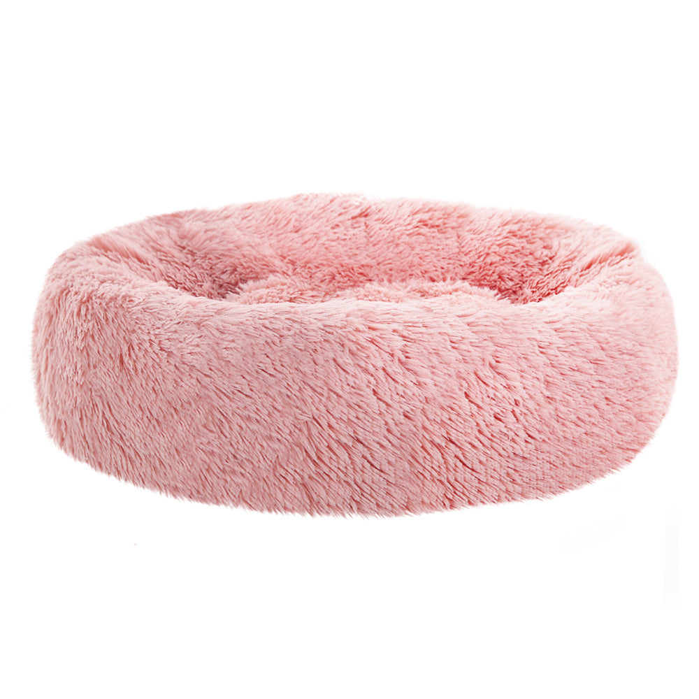 i.Pet Pet bed Dog Cat Calming Pet bed Medium 75cm Pink Sleeping Comfy Cave Washable