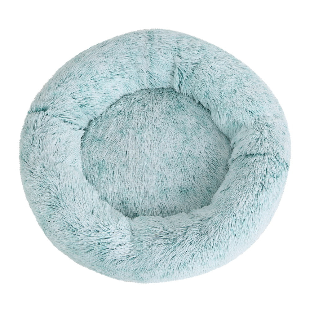 i.Pet Pet bed Dog Cat Calming Pet bed Large 90cm Teal Sleeping Comfy Cave Washable