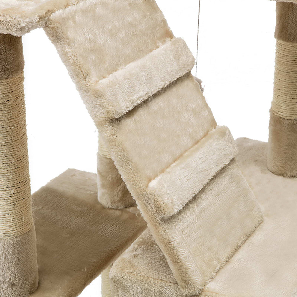 i.Pet Cat Tree 180cm Trees Scratching Post Scratcher Tower Condo House Furniture Wood Beige