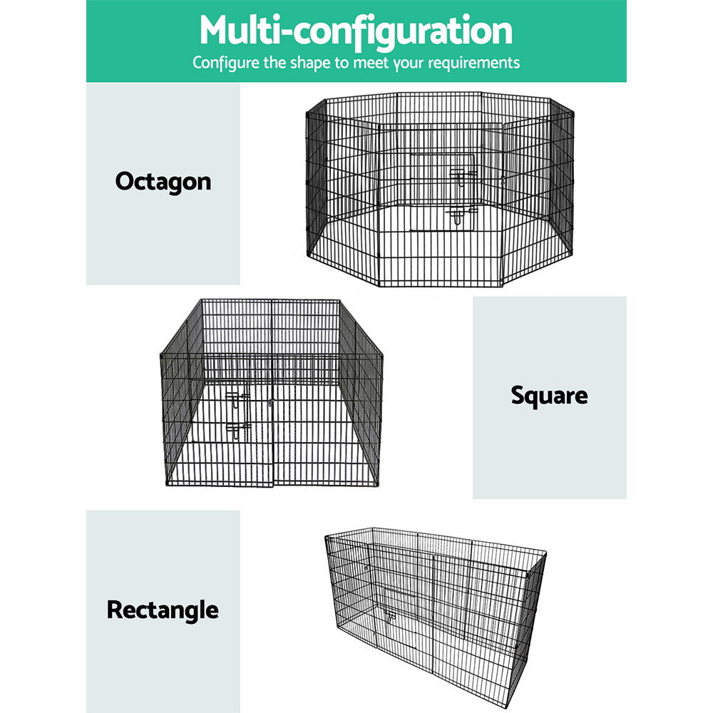 i.Pet 2X36" 8 Panel Pet Dog Playpen Puppy Exercise Cage Enclosure Fence Play Pen