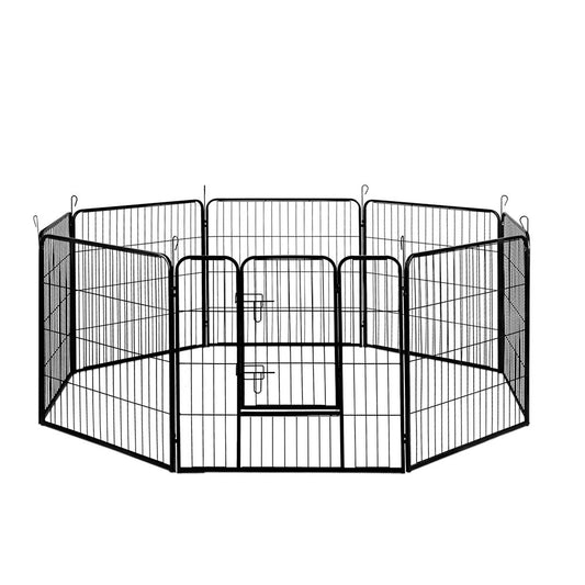 i.Pet 8 Panel Pet Dog Playpen Puppy Exercise Cage Enclosure Fence Play Pen 80x80cm