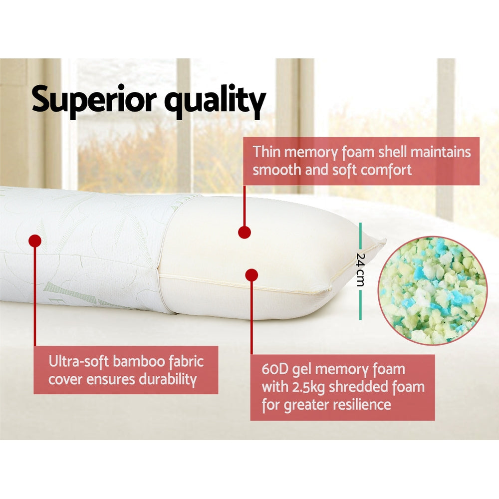 Giselle Bedding Full Body Memory Foam Pillow