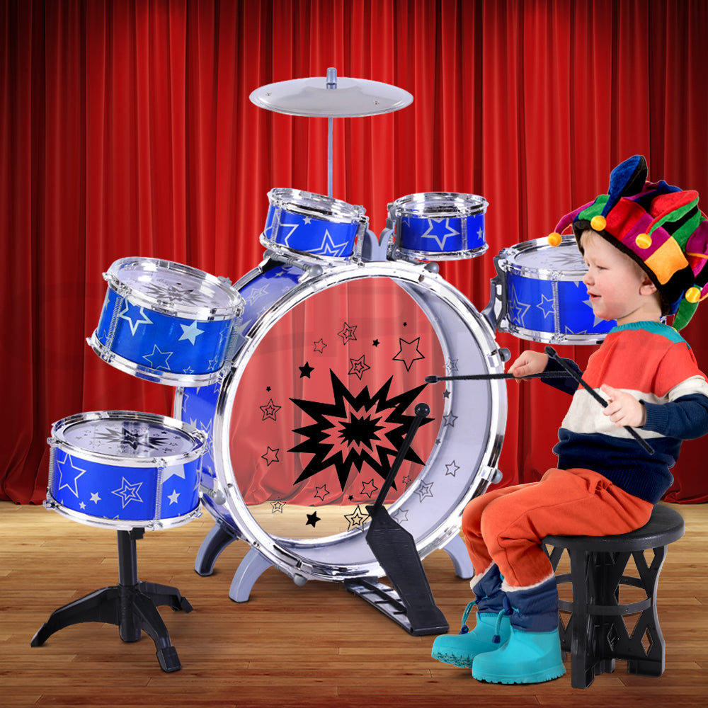 Keezi 11 Piece Kids Drum Set