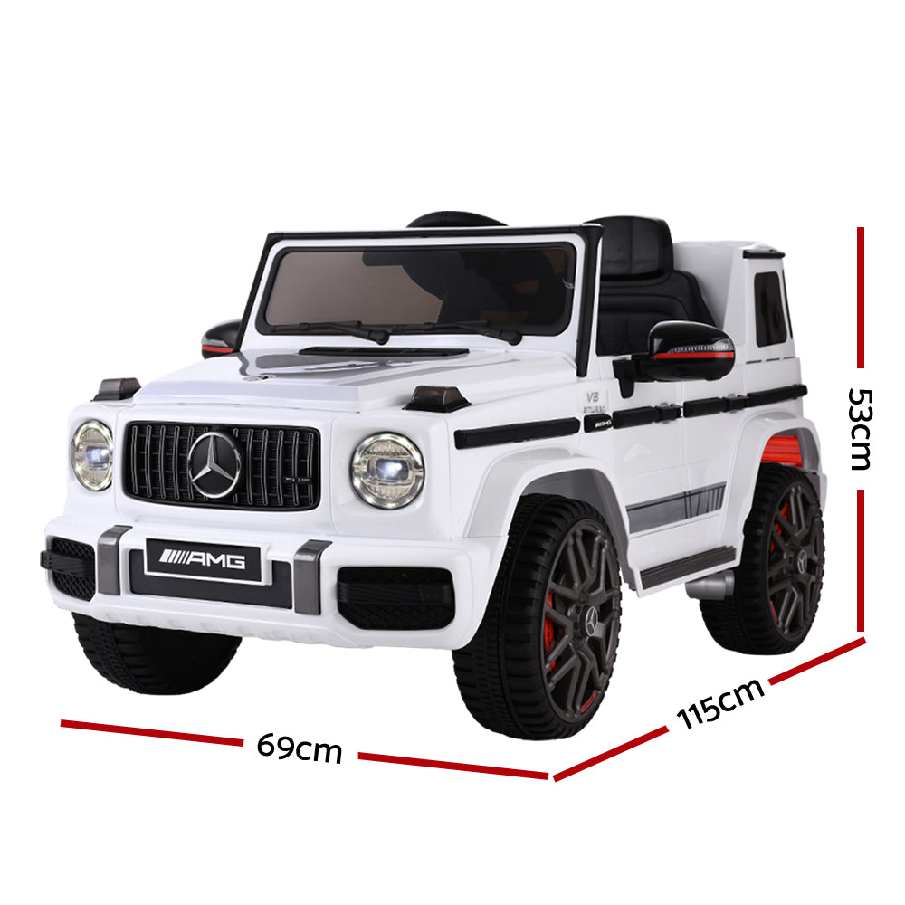 Mercedes-Benz Kids Ride On Car Electric AMG G63 Licensed Remote Cars 12V White