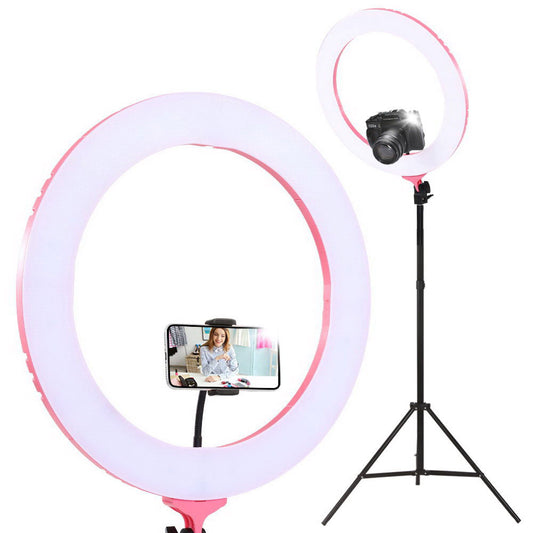 19" LED Ring Light 6500K 5800LM Dimmable Diva With Stand Make Up Studio Video