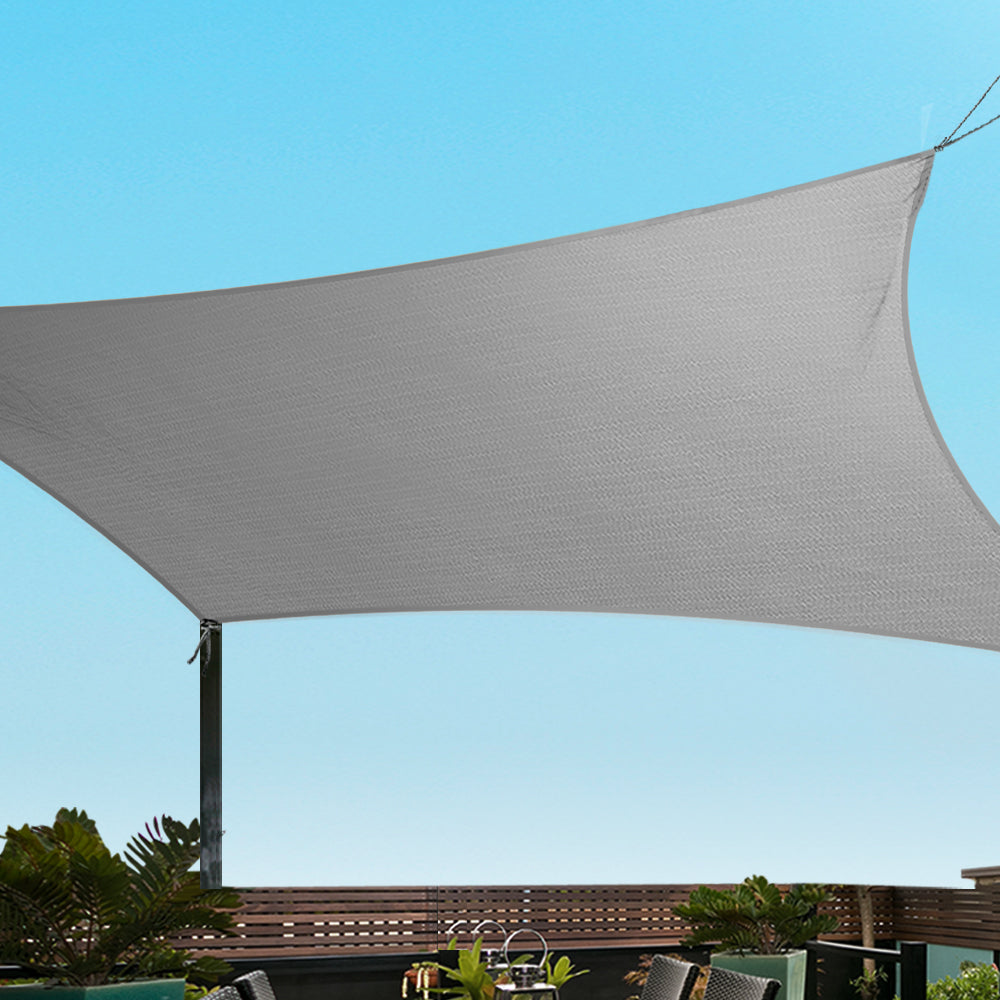 Instahut Sun Shade Sail Cloth Shadecloth Outdoor Canopy Square  280gsm 6x6m