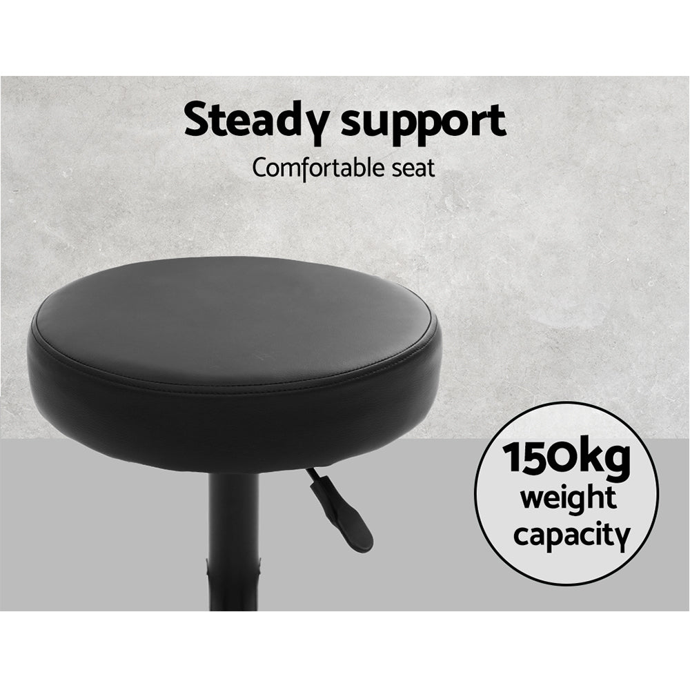 Artiss Round Salon Stool Stools Black Swivel Barber Hair Hydraulic Chairs Lift