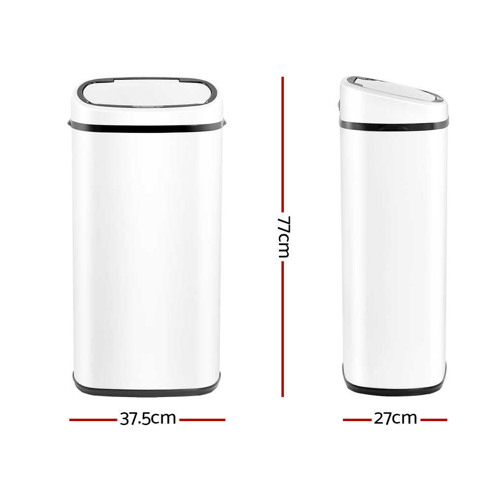 Devanti 68L Sensor Bin White