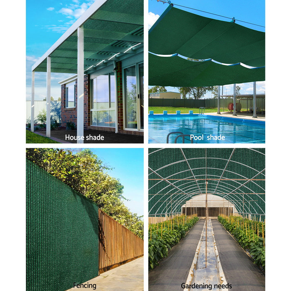 Instahut 70% Sun Shade Cloth Shadecloth Sail Roll Mesh Outdoor 175gsm 1.83x10m Green