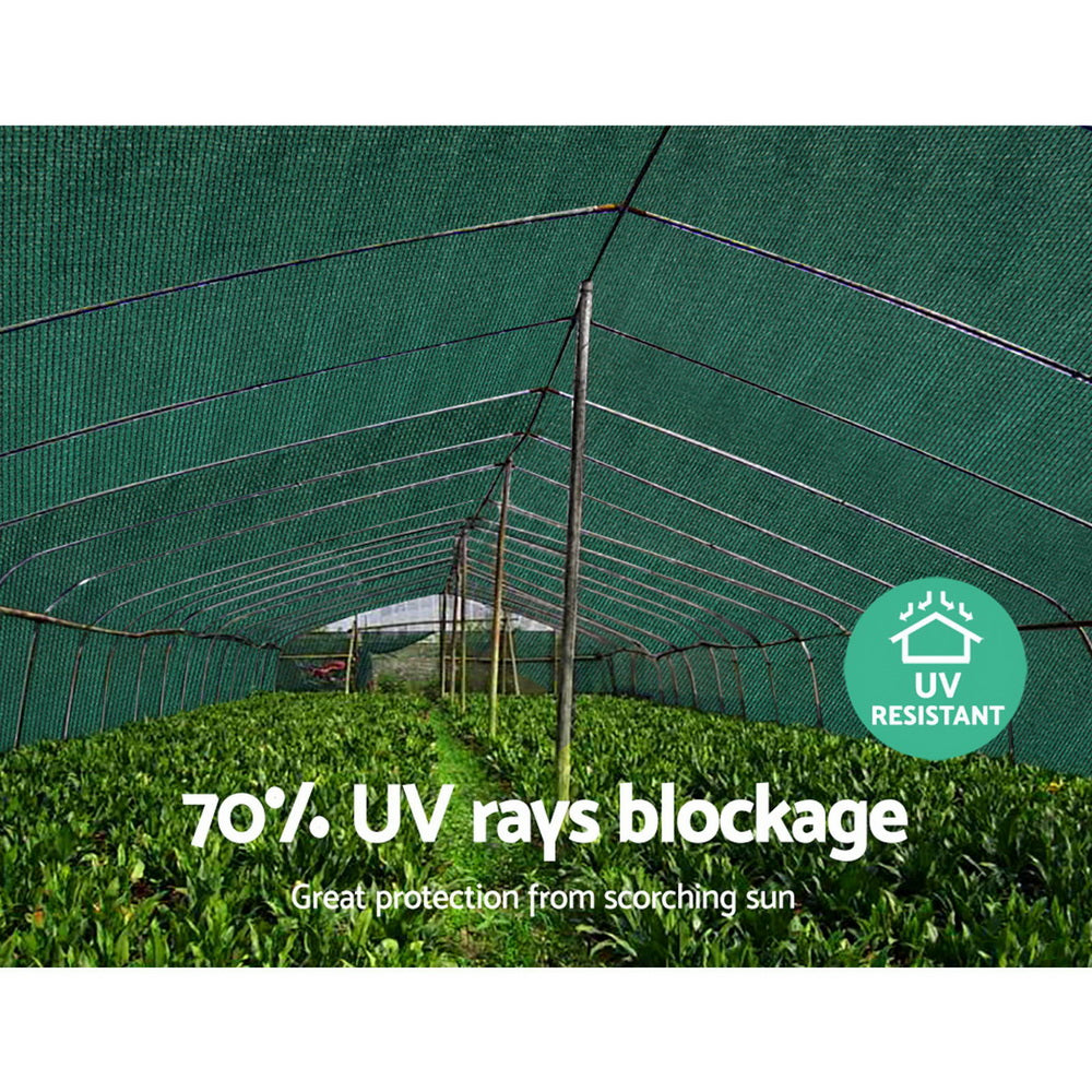 Instahut 70% Sun Shade Cloth Shadecloth Sail Roll Mesh Outdoor 175gsm 1.83x10m Green