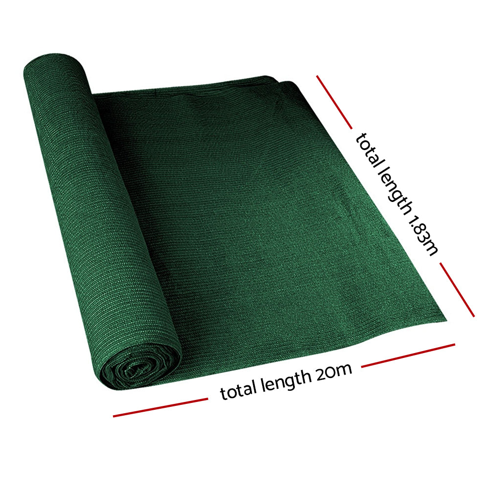 Instahut 70% Sun Shade Cloth Shadecloth Sail Roll Mesh Outdoor 175gsm 1.83x20m Green