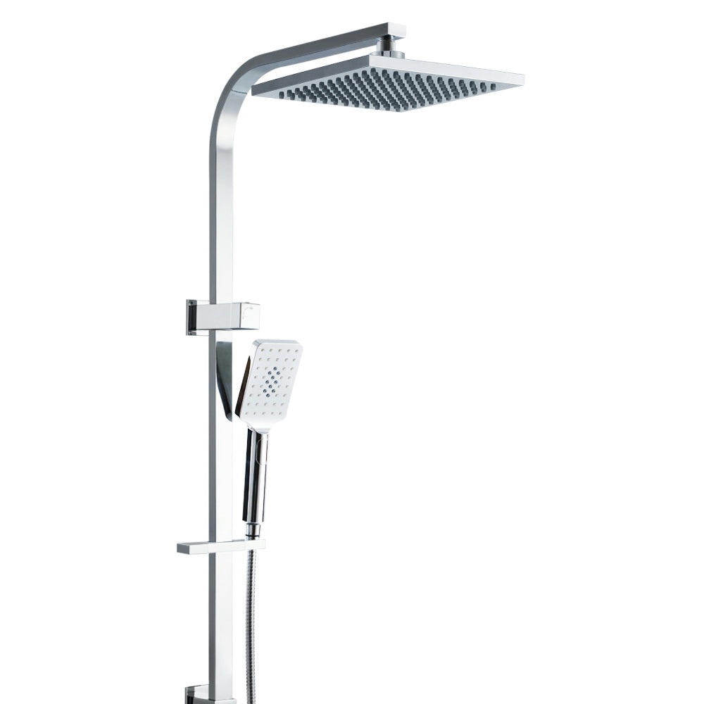 Cefito WELS 8'' Rain Shower Head Set Square Handheld High Pressure Wall Chrome