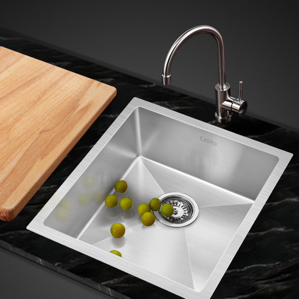 Cefito Handmade Kitchen Sink Stainless steel Sink 44cm x 45cm